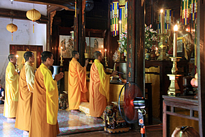 Monks chanting 