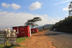 Shops at the edge of the rift valley