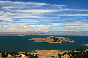 Lake viewed from the pass