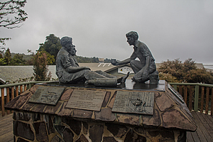 Statue of the survivors of the Stinson