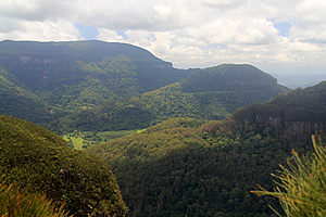 View down Dave's Creek into Numinbah Valley