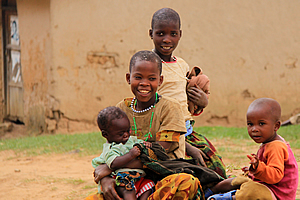 Children in the village 