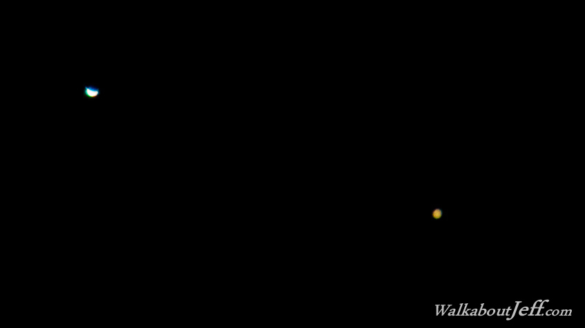 Venus passes Jupiter