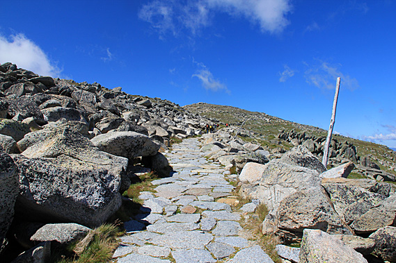 Track towards the summit