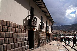 Modern stucco over Incan stonework