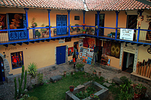 Shops around a small courtyard