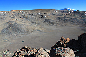 Massive crater of Kibo Peak