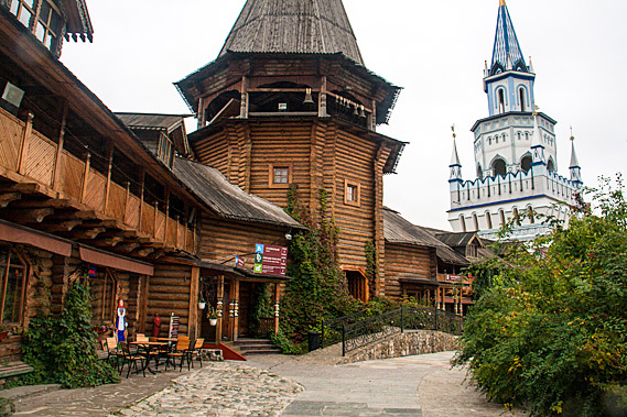 Cafe and watchtower