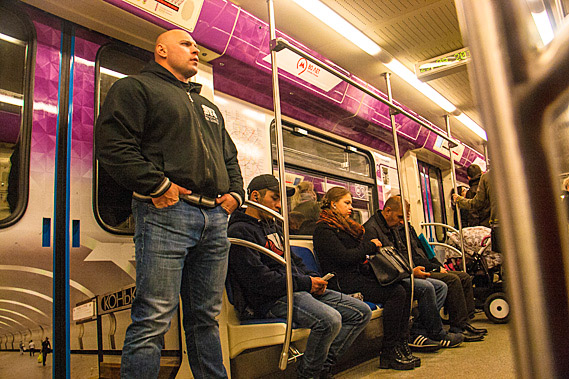Riding the metro