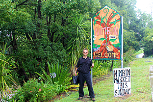At the entrance of Nimbin