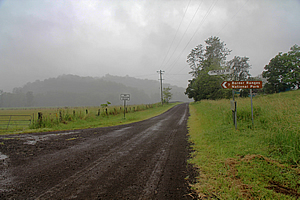 Slippery gravel road