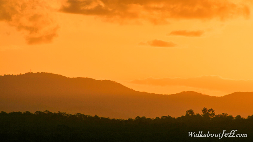 Sunset over the D'Aguiler Range