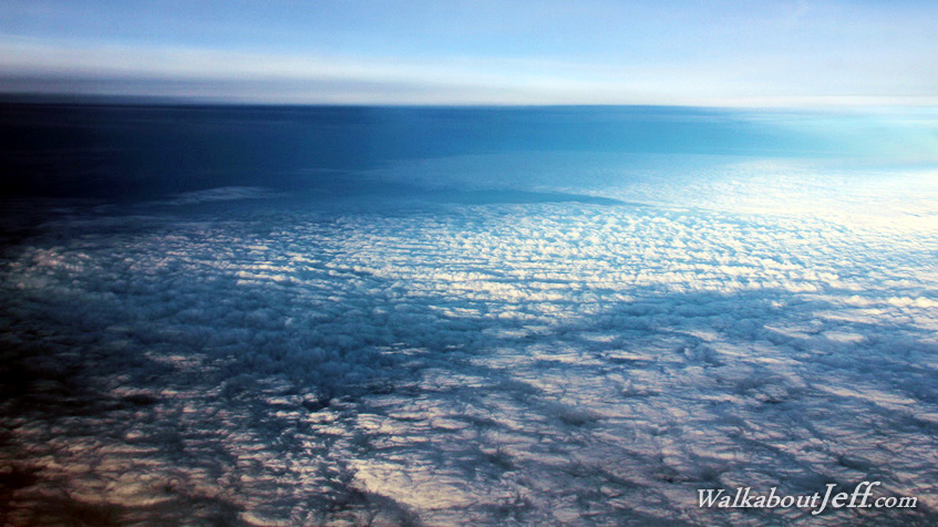 Darkness falls over the sea