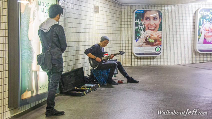 Subway busker