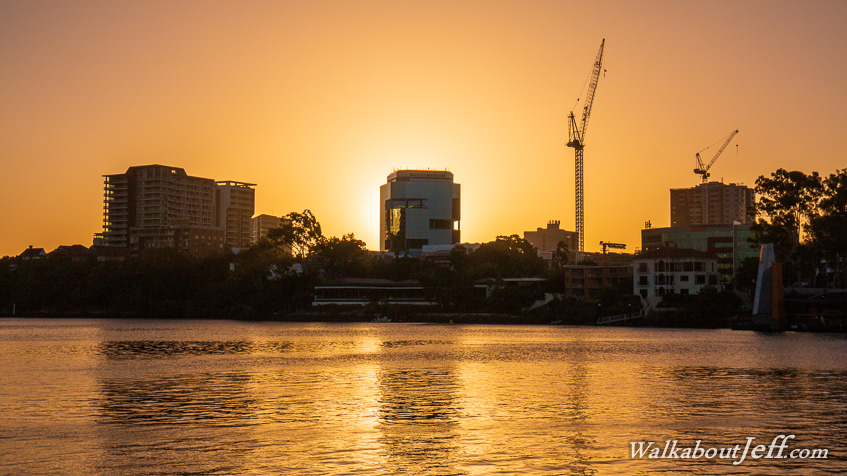 Golden sunset over Toowong