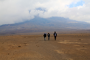 Hiking across the desert